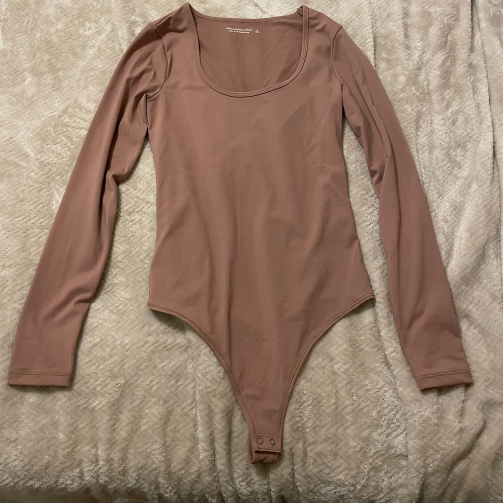 Abercrombie & Fitch Soft A&F Tan Long Bodysuit - image 2